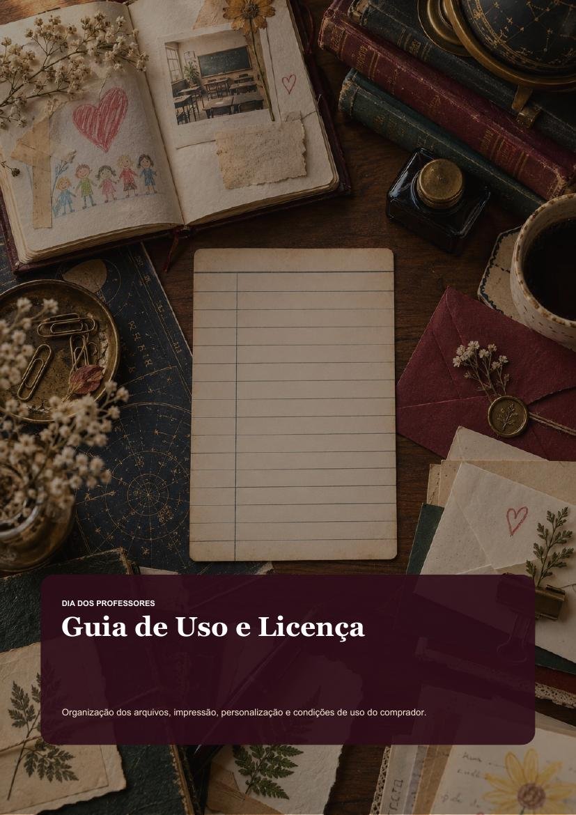 Capa · Guia de Uso, Impressão e Licença